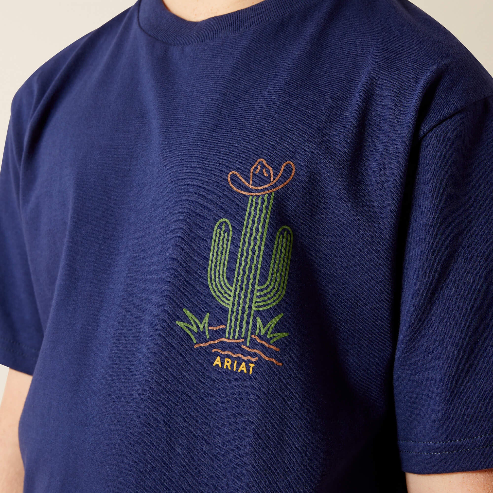 Ariat Neon Cactus T-Shirt Kids - MEDIEVAL BLUE