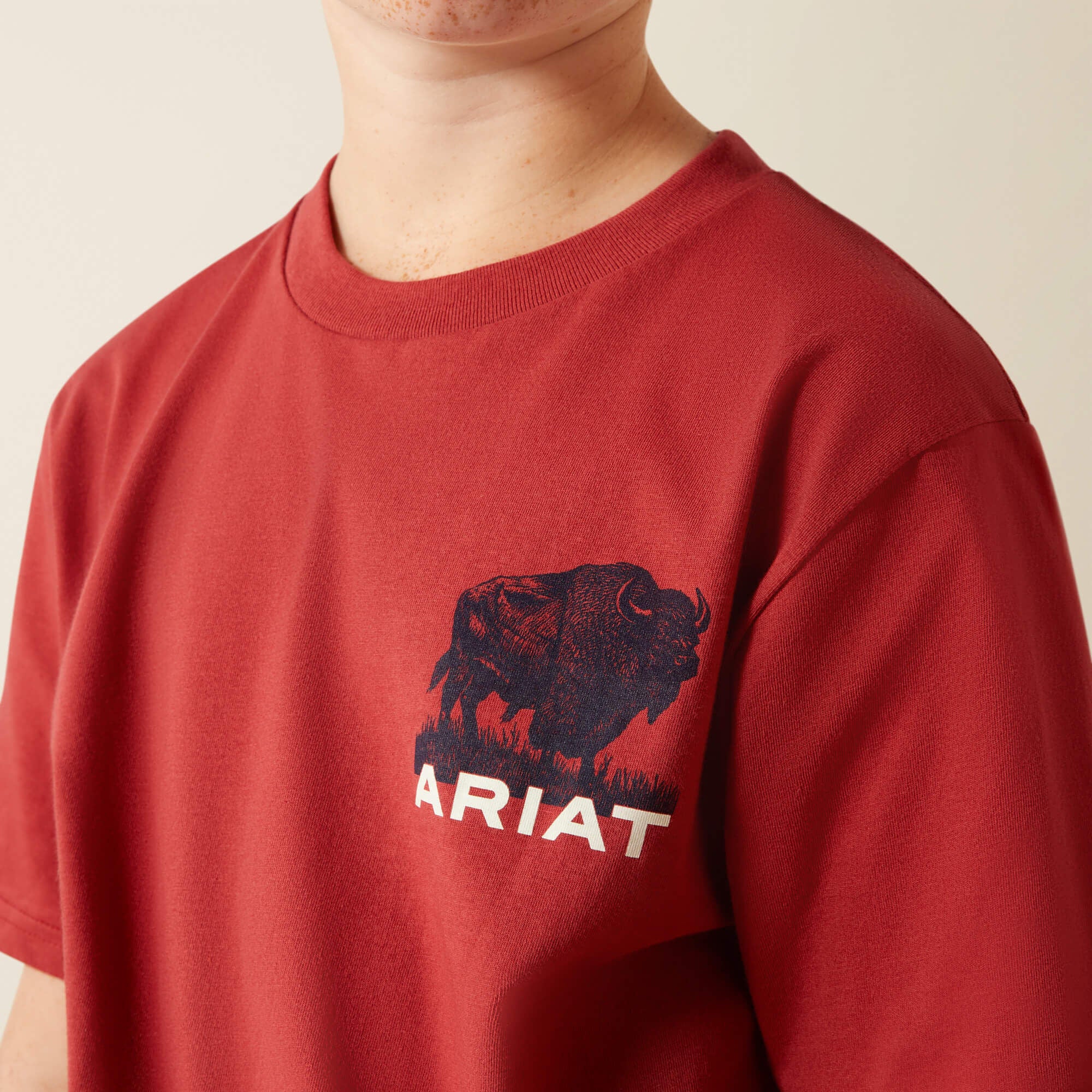 Ariat Buffalo Flag T-Shirt Kids - BRICK RED