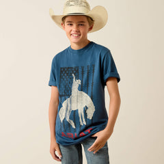 Ariat Flag Bronco T-Shirt Kids - KEY LARGO