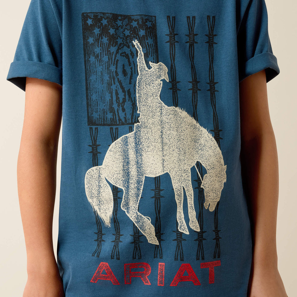 Ariat Flag Bronco T-Shirt Kids - KEY LARGO
