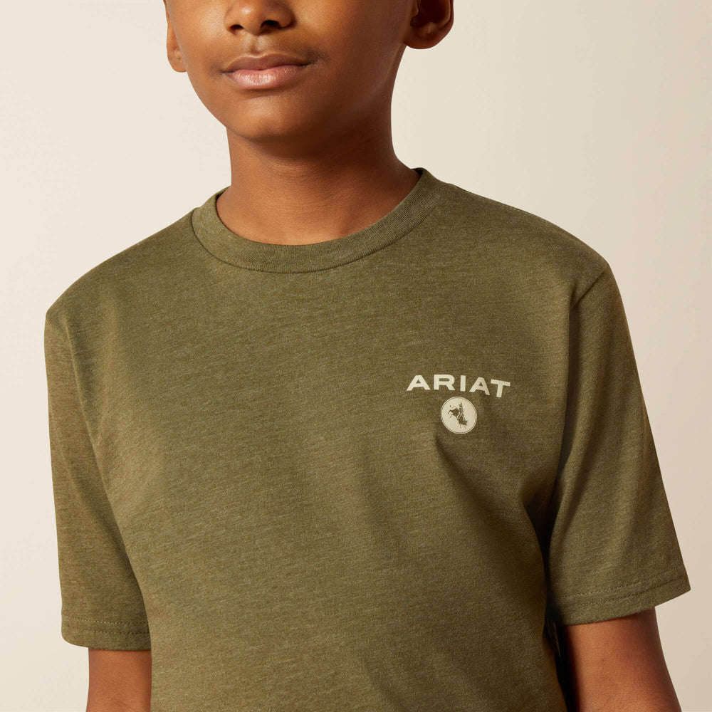 Ariat Roped Diamond T-Shirt Kids - MILITARY HEATHER