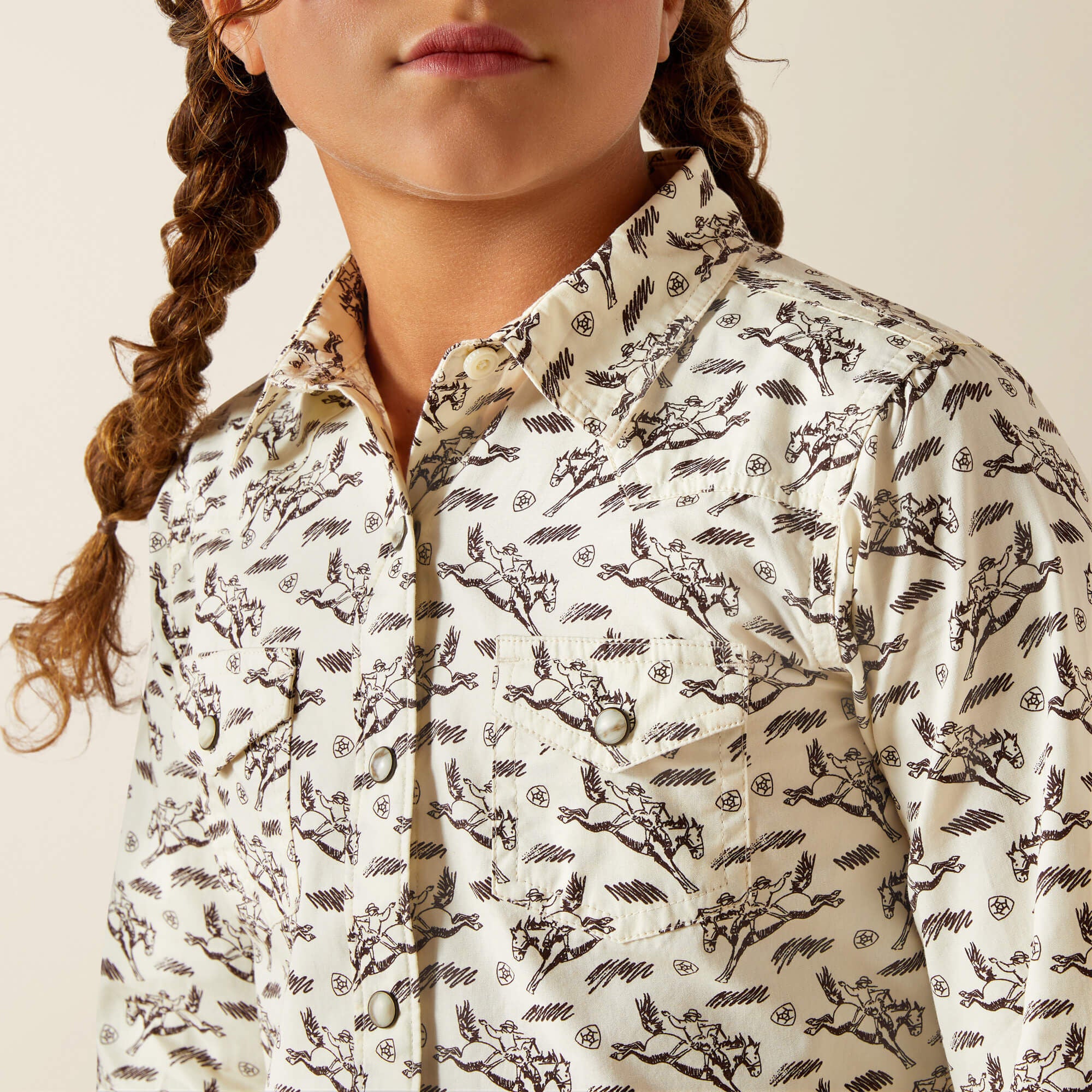 Rodeo Time Shirt Kids - BUCKING HORSE PRINT