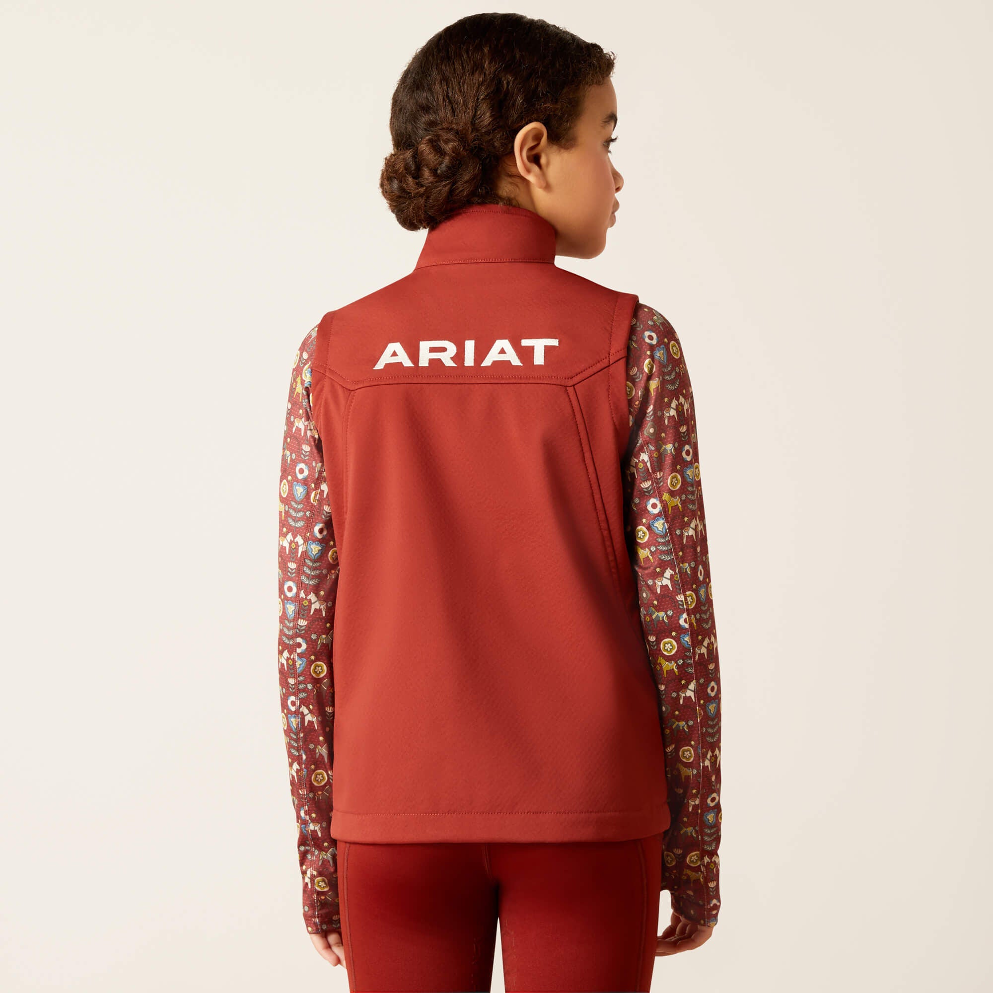 New Team Softshell Vest Kids - FIRED BRICK