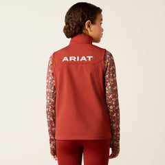 New Team Softshell Vest Kids - FIRED BRICK