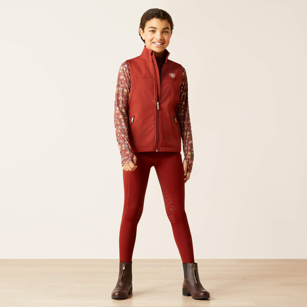 New Team Softshell Vest Kids - FIRED BRICK