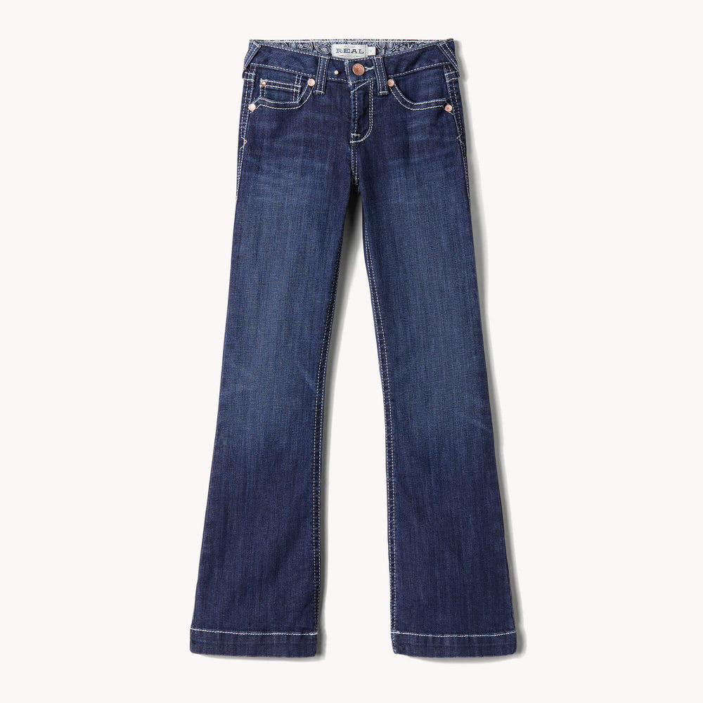 Trouser Mid Rise Stretch Ella Wide Leg Jean Kids - NAOMI