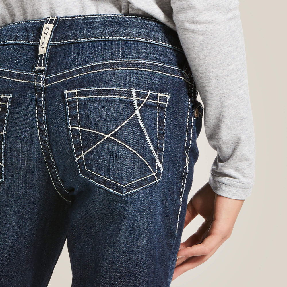 Trouser Mid Rise Stretch Ella Wide Leg Jean Kids - NAOMI