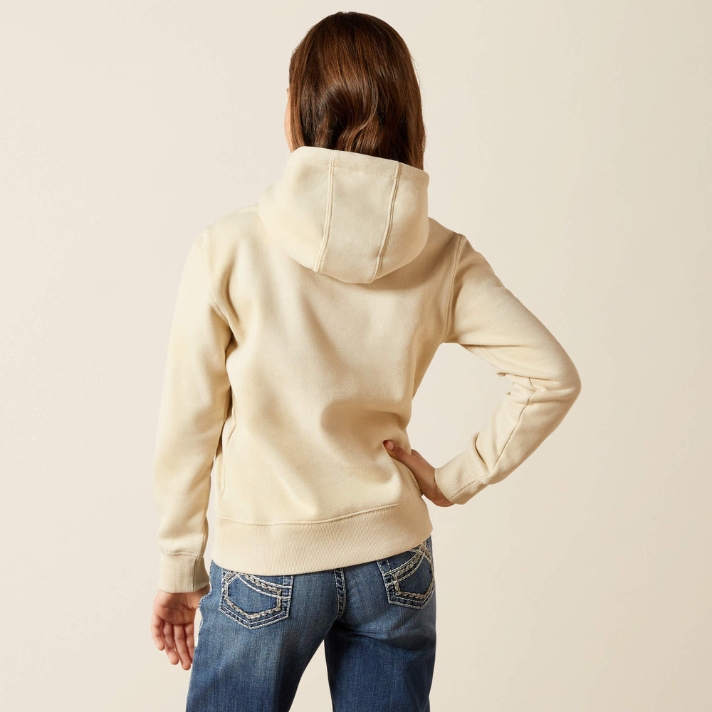 Western Blocks Hoodie Kids - OYSTER GREY