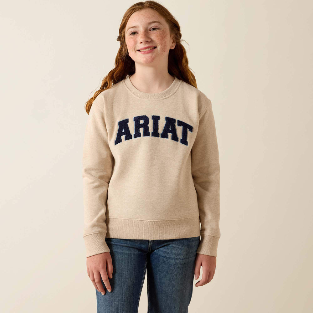Logo Arch Sweatshirt Kids - OATMEAL HEATHER