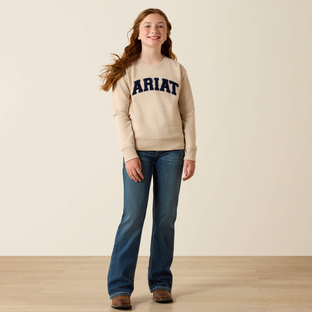 Logo Arch Sweatshirt Kids - OATMEAL HEATHER
