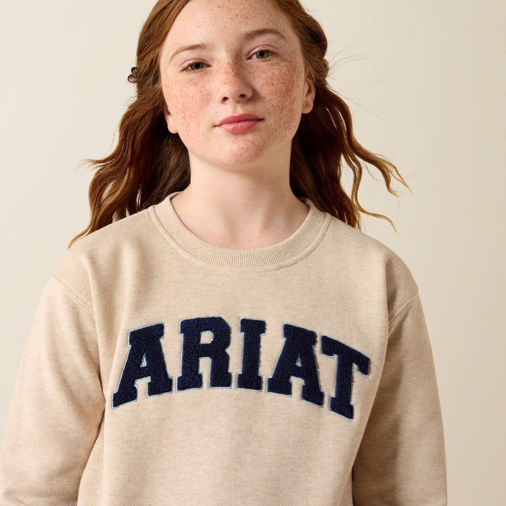 Logo Arch Sweatshirt Kids - OATMEAL HEATHER