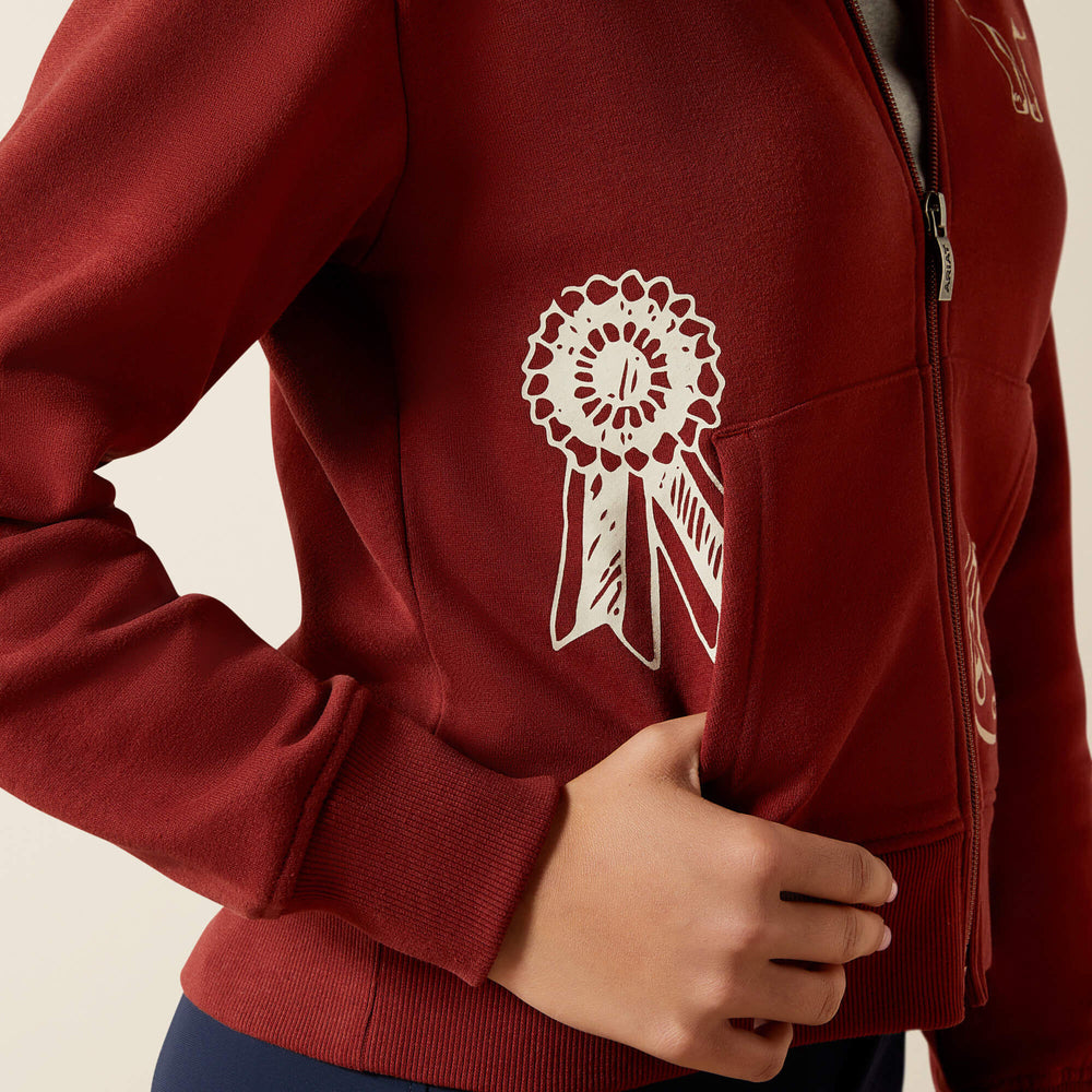 Spiffy Full Zip Sweatshirt Kids - MADDER BROWN