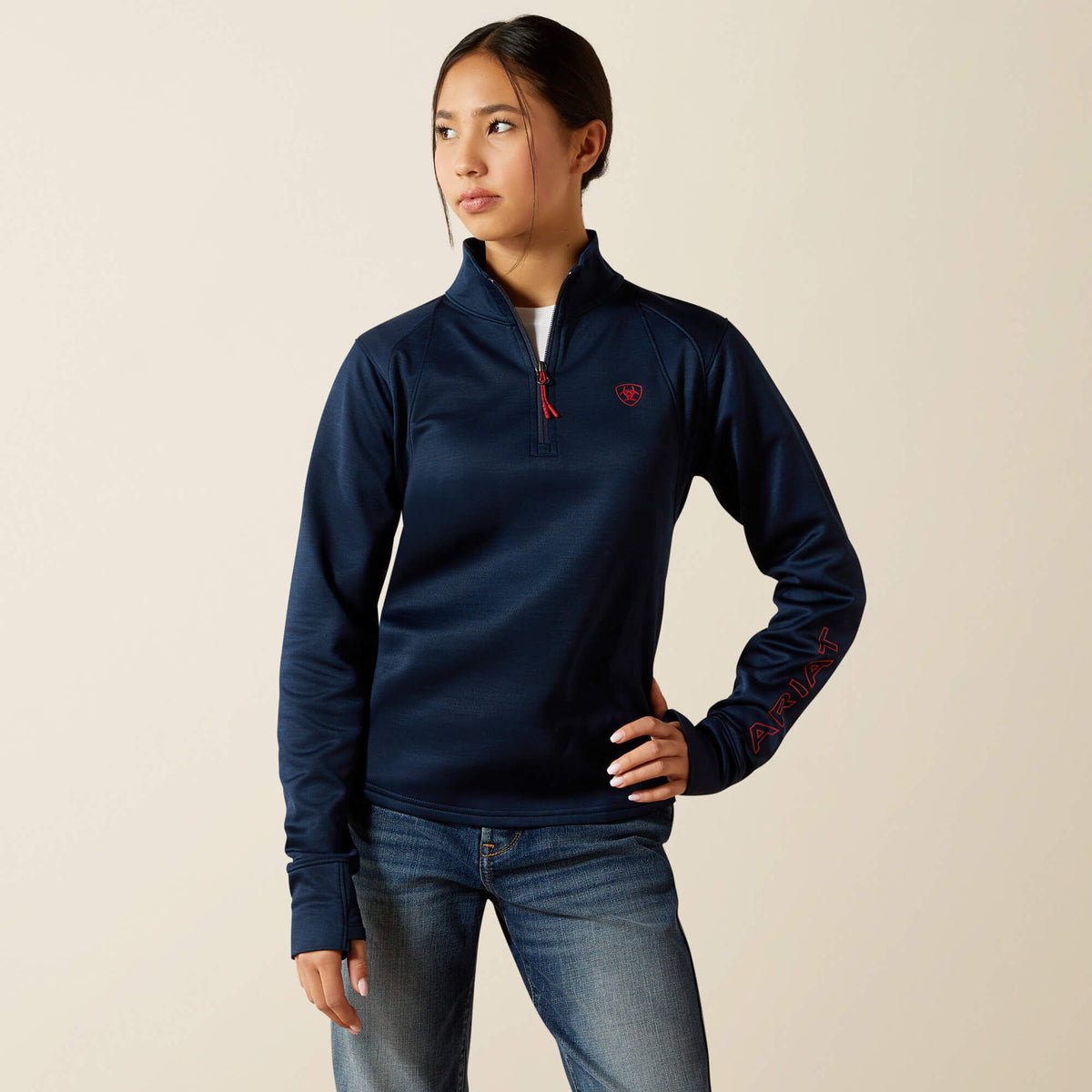 Team EQ 1/2 Zip Pullover Kids - NAVY