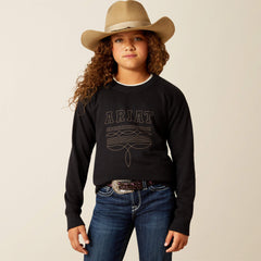 Booted Logo Sweatshirt Kids - BLACK