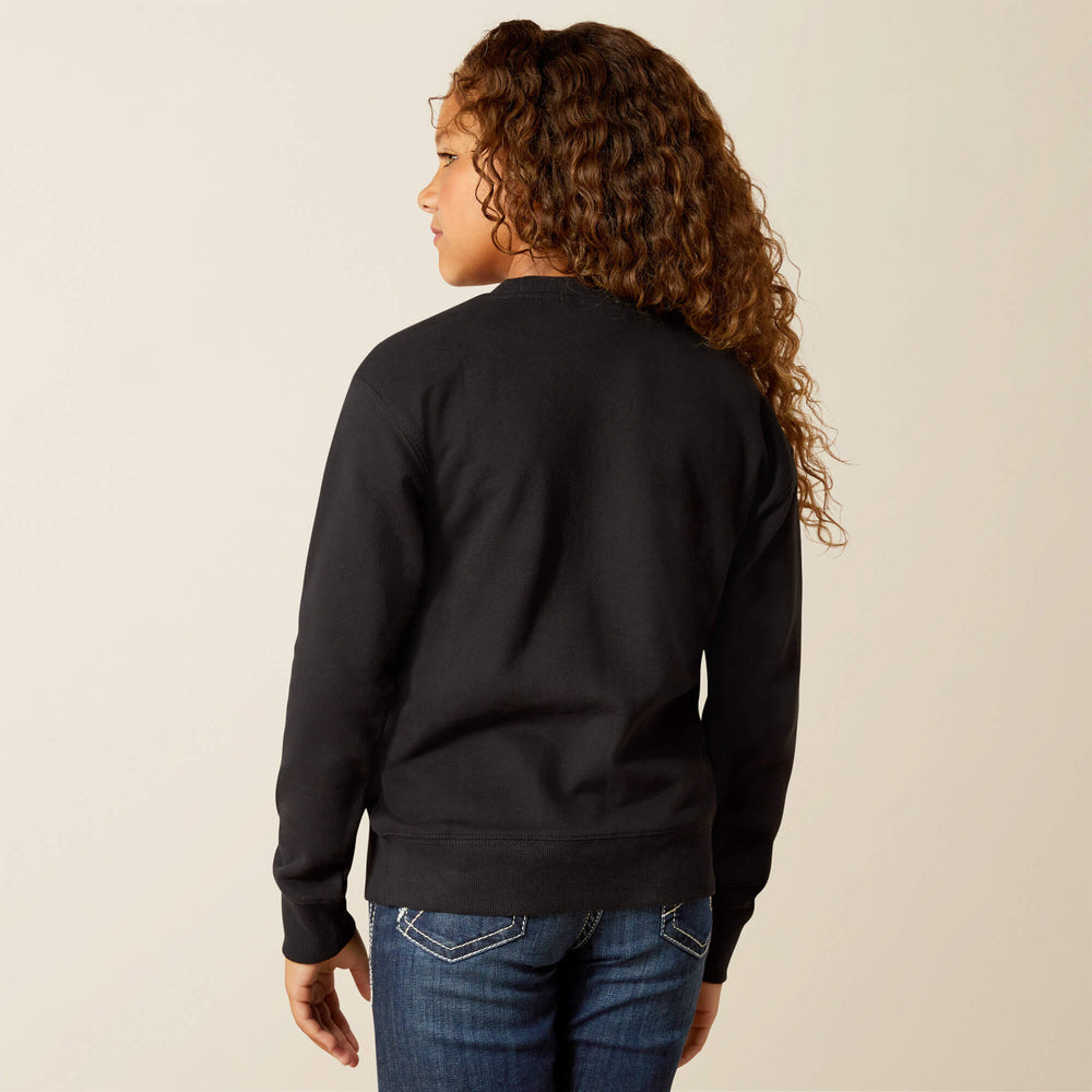Booted Logo Sweatshirt Kids - BLACK