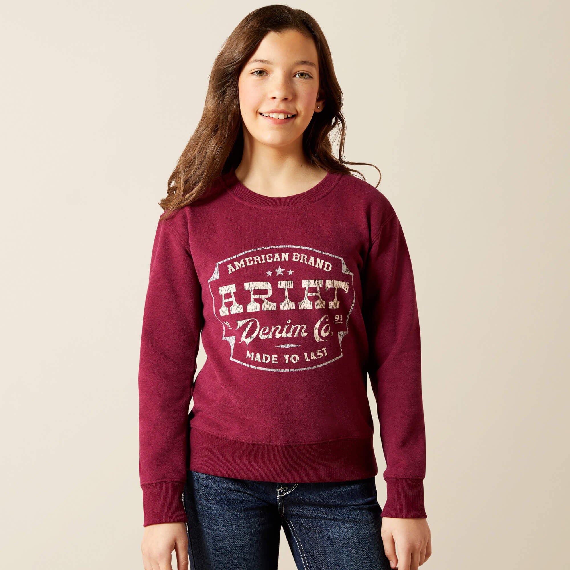 Ariat Emblem Sweatshirt Kids - HEATHER