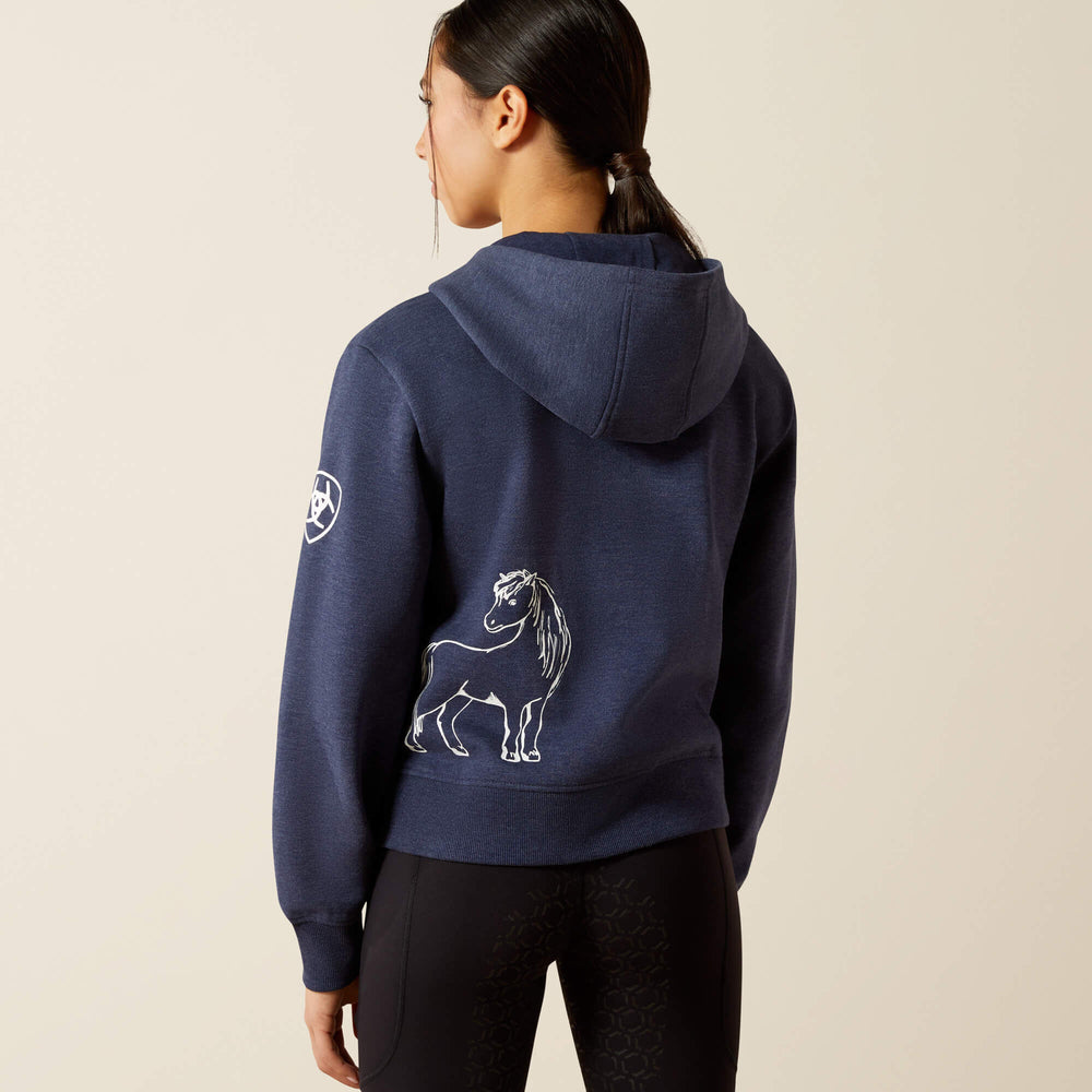 Spiffy Full Zip Sweatshirt Kids - NAVY HEATHER