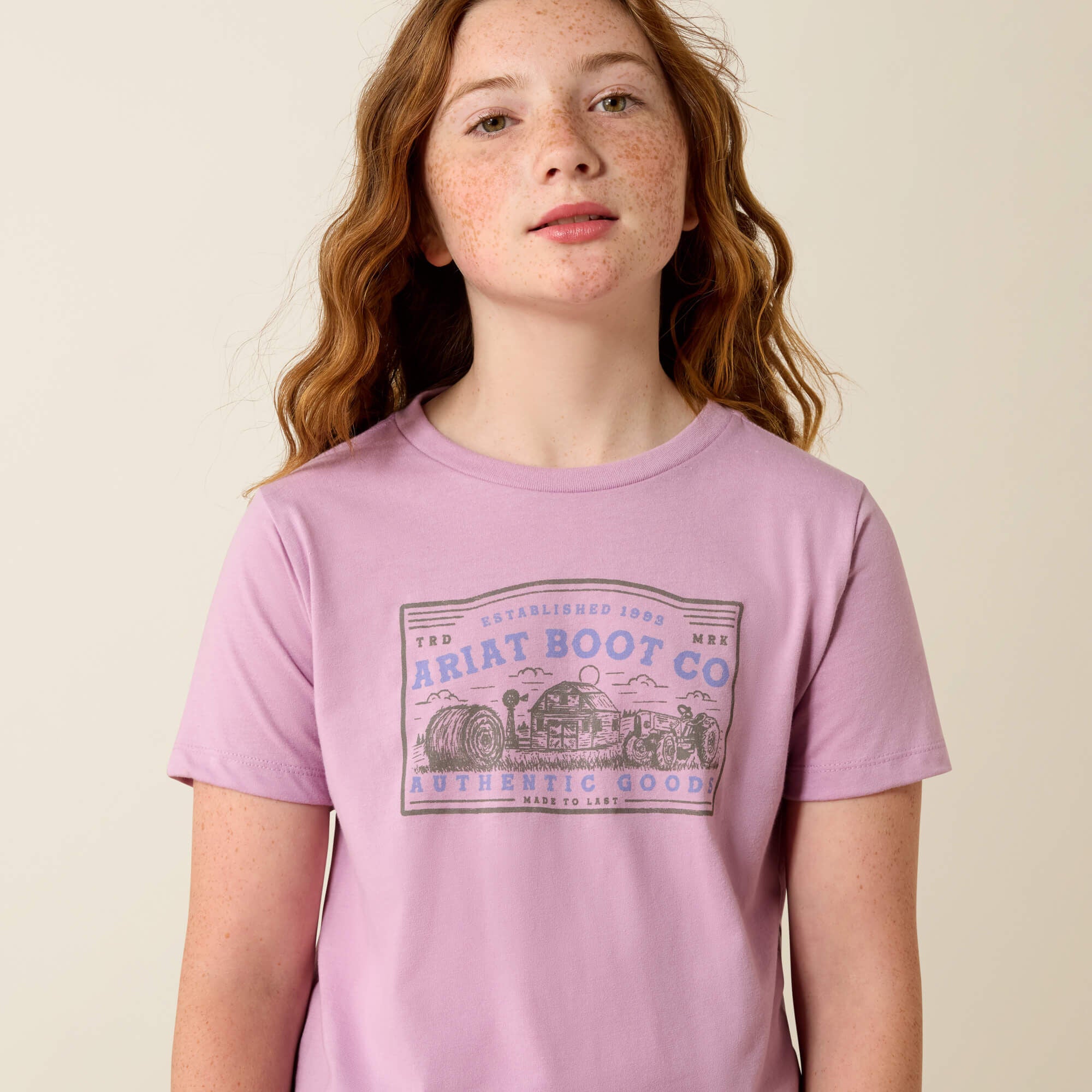 Ariat Farm Patch T-Shirt Kids - LAVENDER