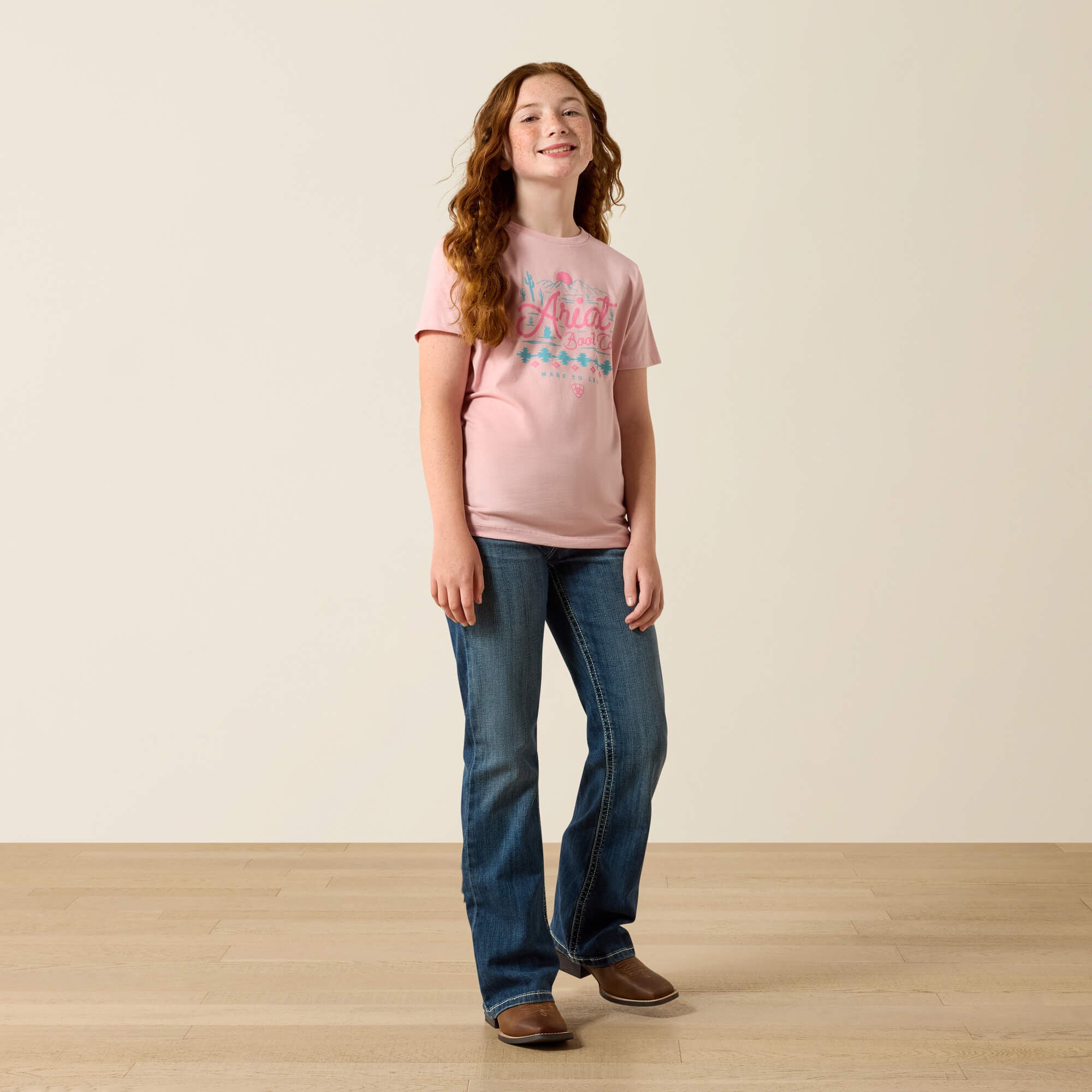 Ariat Southwest Sunset T-Shirt Kids - DUSTY ROSE