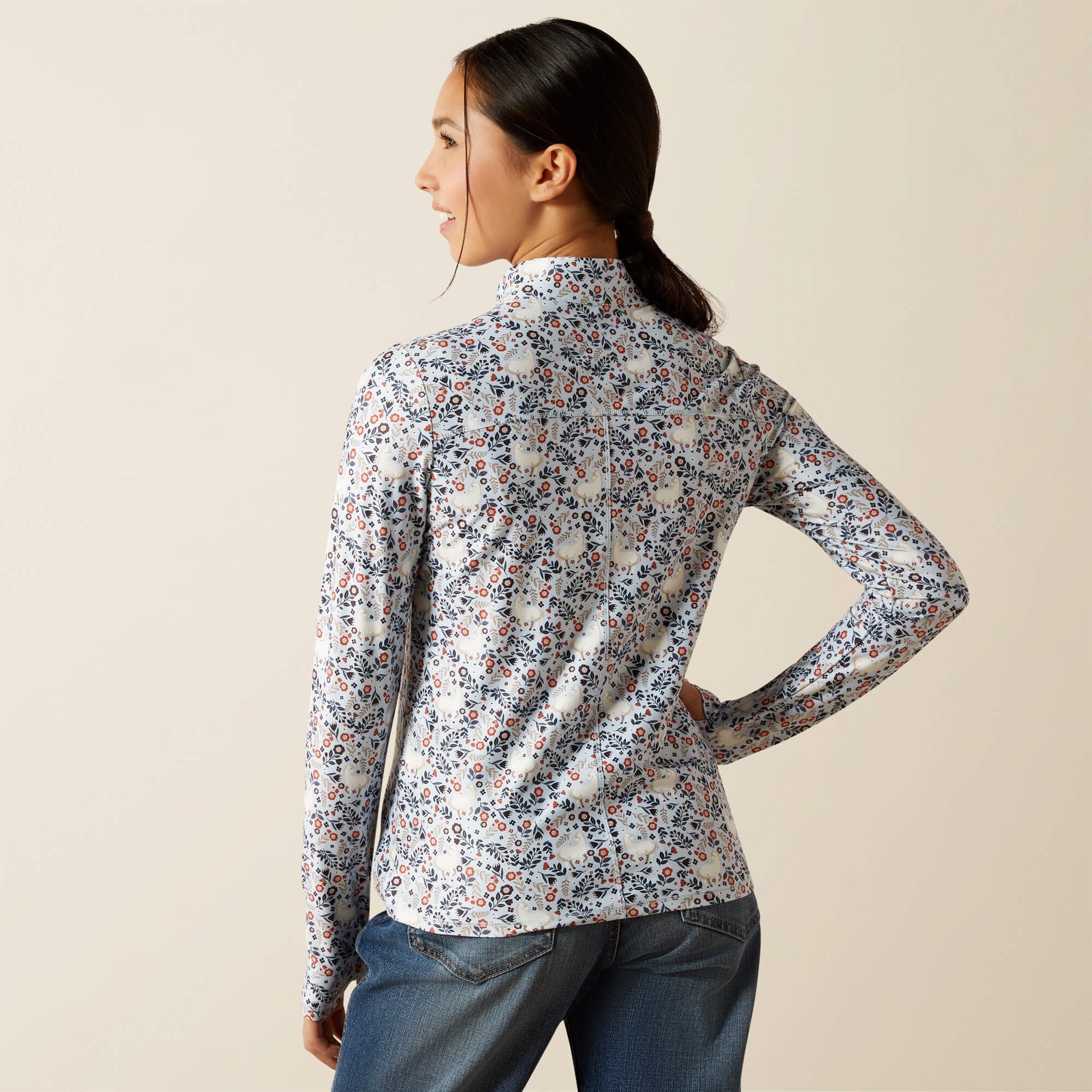 Lowell 3.0 1/4 Zip Baselayer Kids - POSEY PONY PRINT