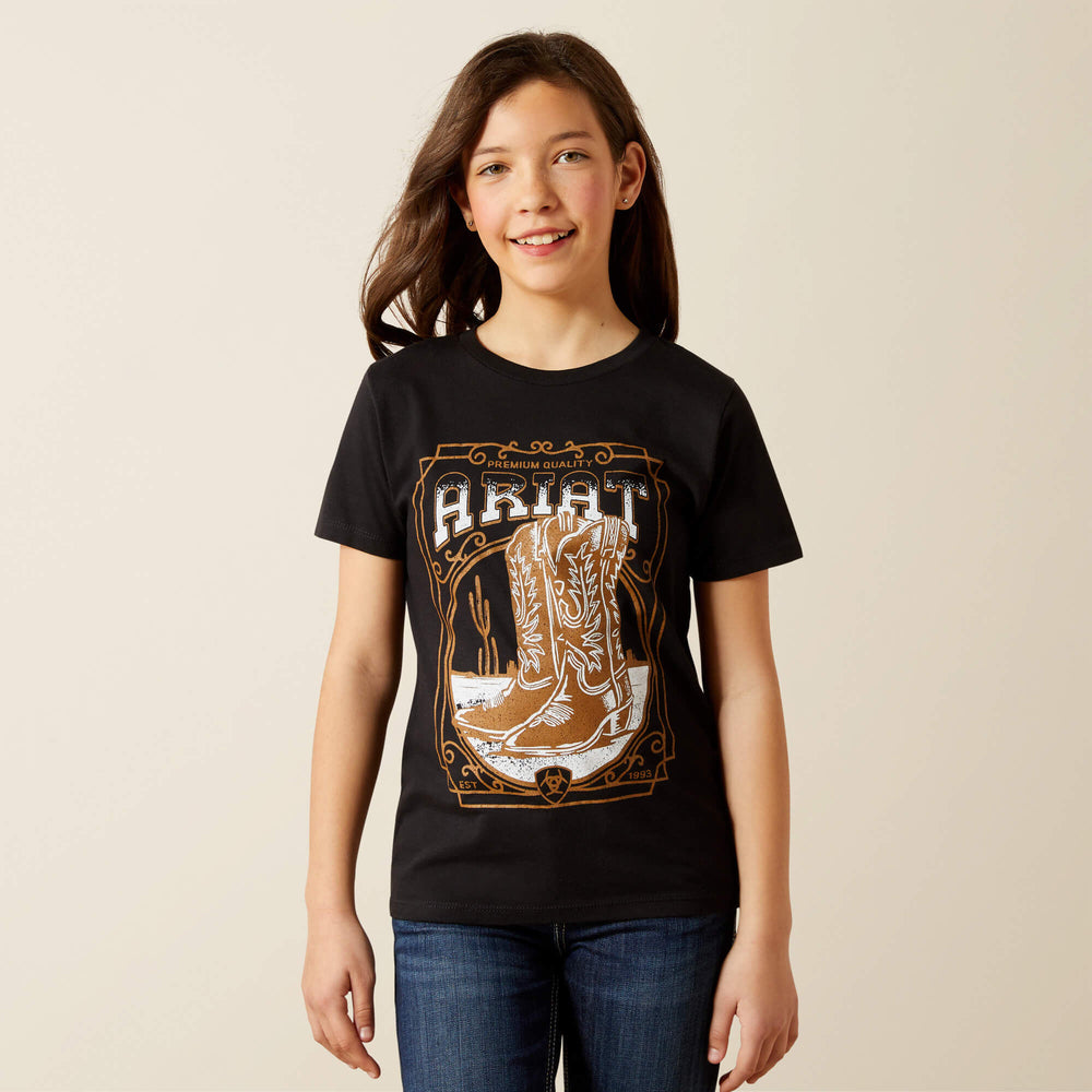 Ariat Boot Cloche T-Shirt Kids - BLACK