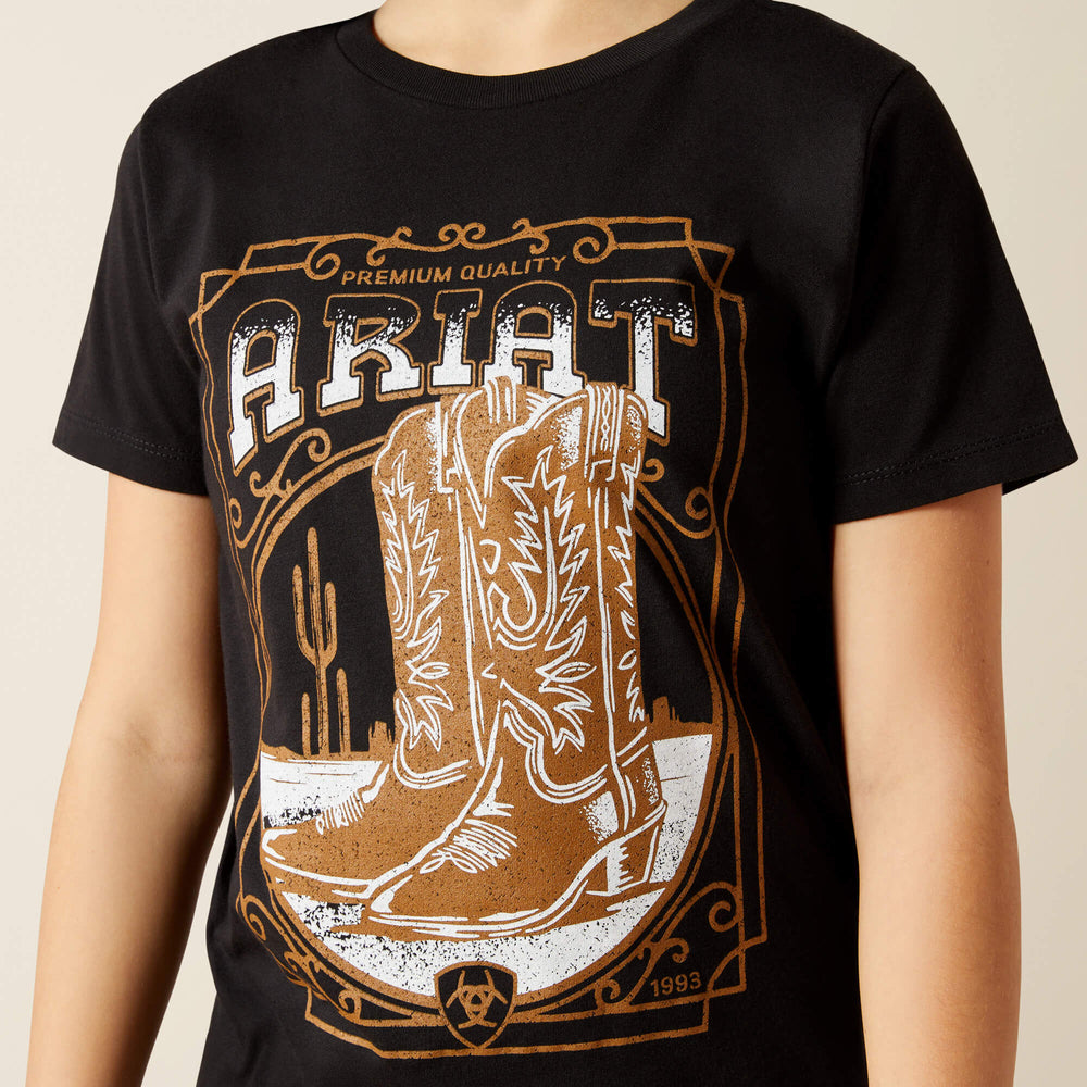 Ariat Boot Cloche T-Shirt Kids - BLACK