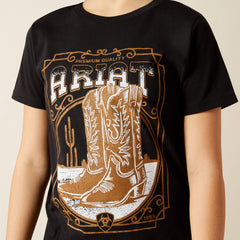 Ariat Boot Cloche T-Shirt Kids - BLACK