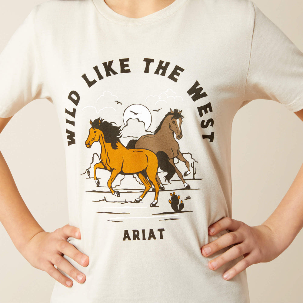 Ariat Wild Like the West T-Shirt Kids - NATURAL