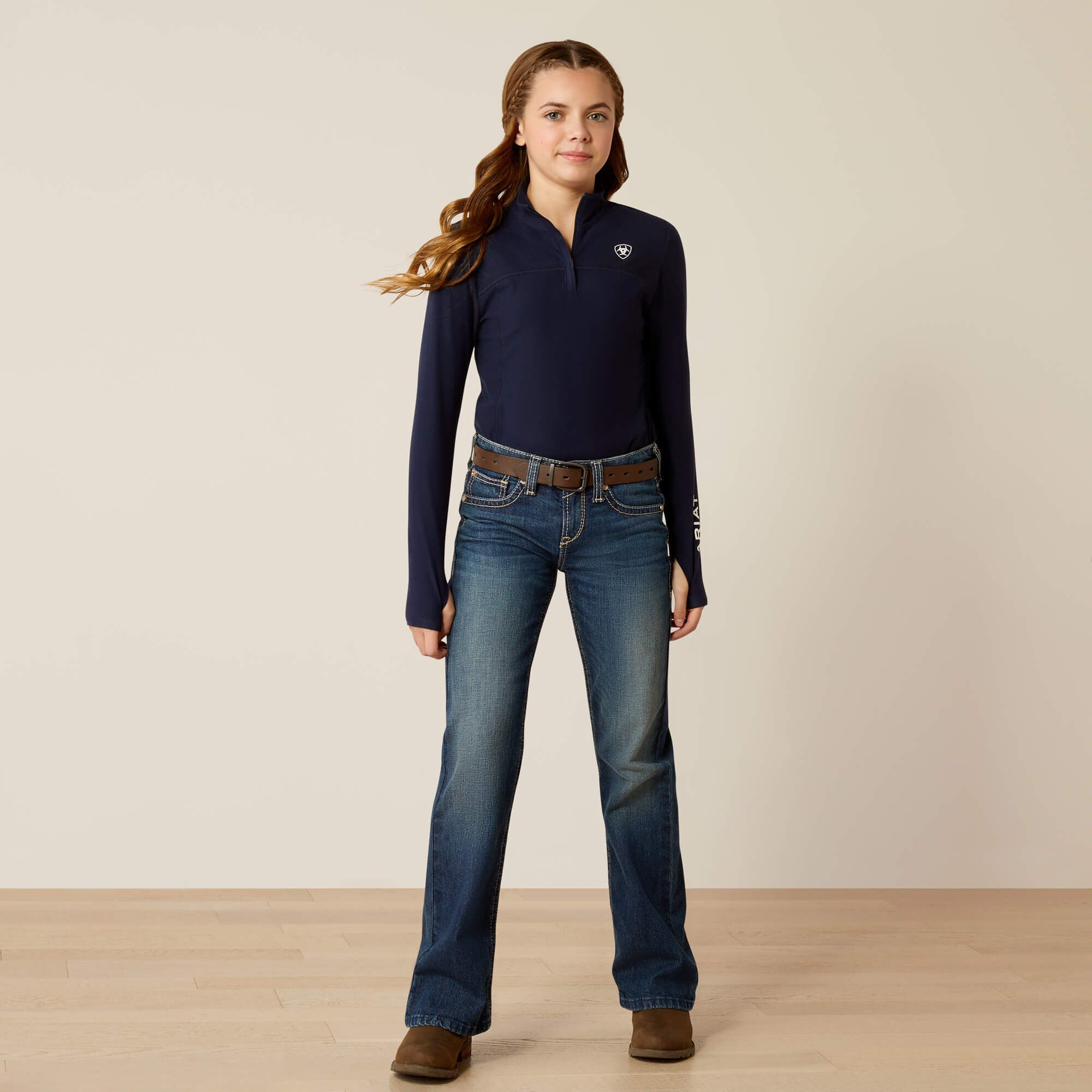 Lowell 3.0 1/4 Zip Baselayer Kids - NAVY