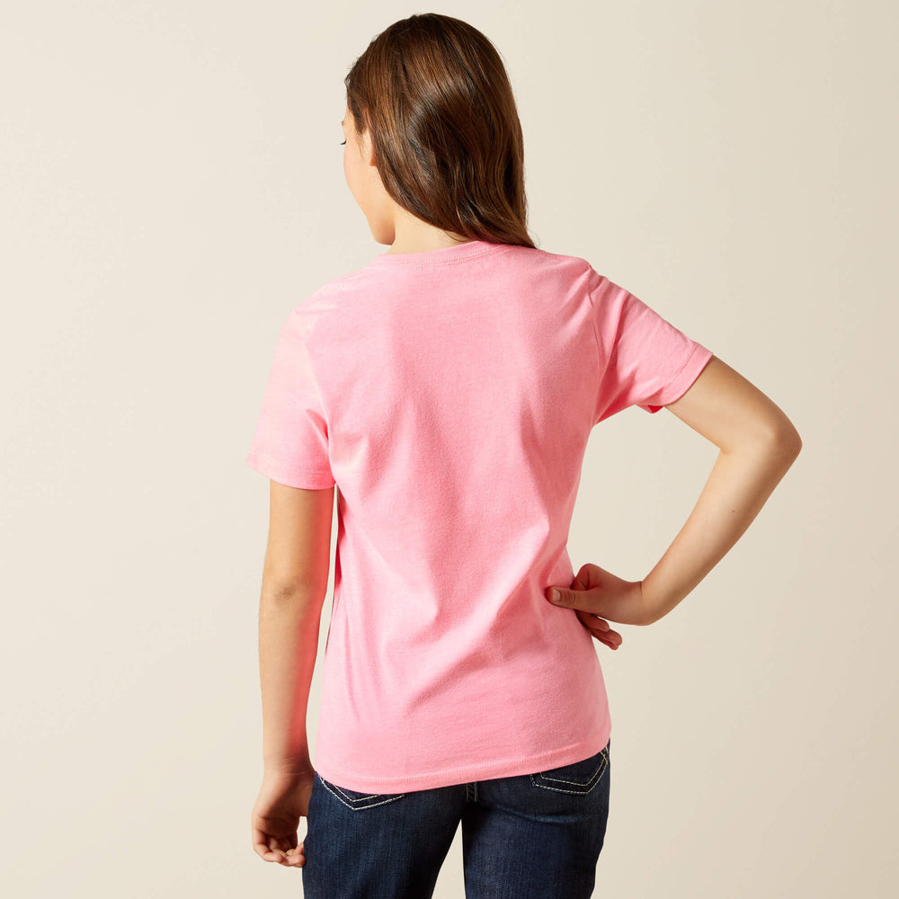 Ariat Spur Script T-Shirt Kids - PINK ICE
