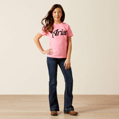 Ariat Spur Script T-Shirt Kids - PINK ICE