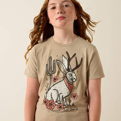 Ariat Jackalope T-Shirt Kids - OATMEAL HEATHER