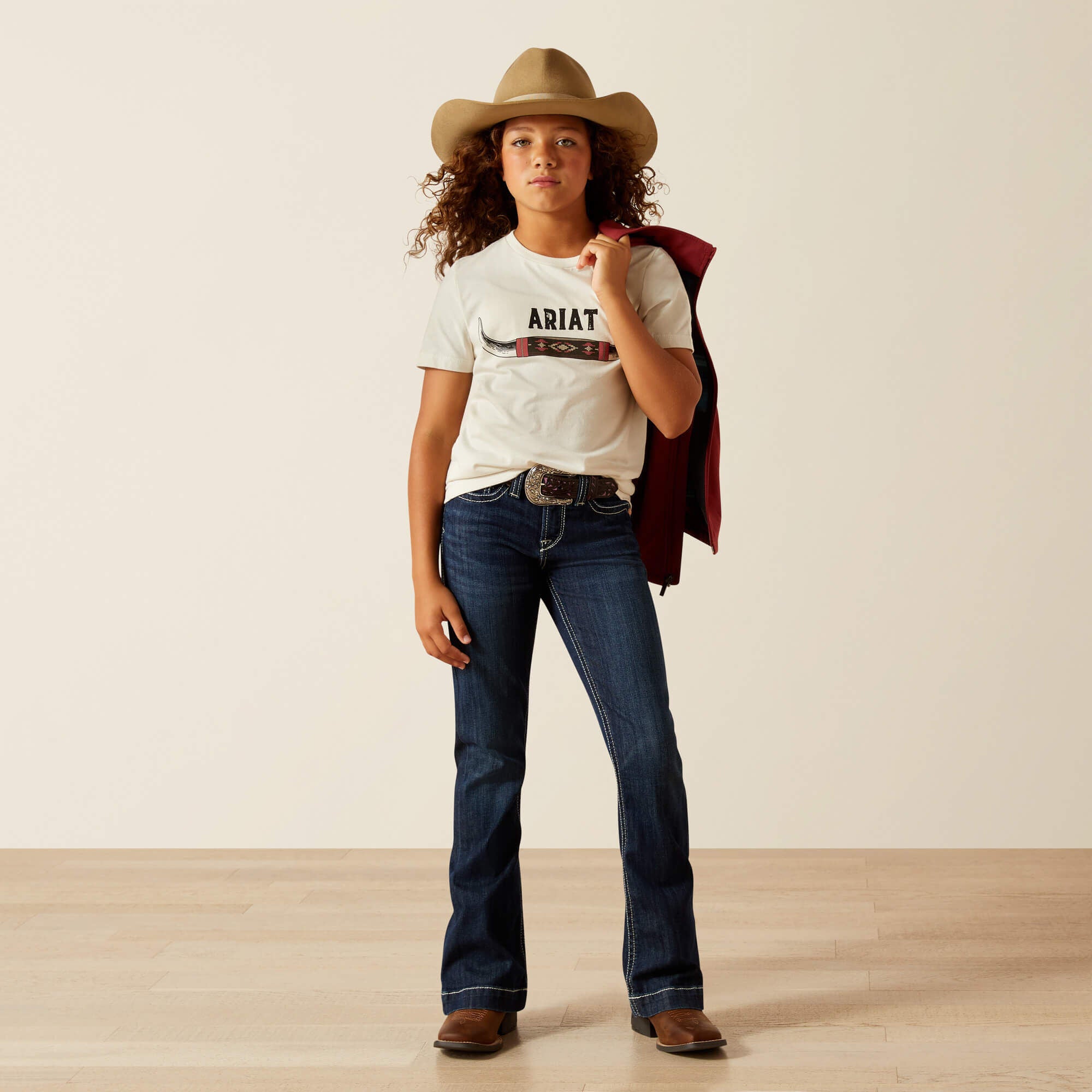 Ariat Bull Horns T-Shirt Kids - NATURAL