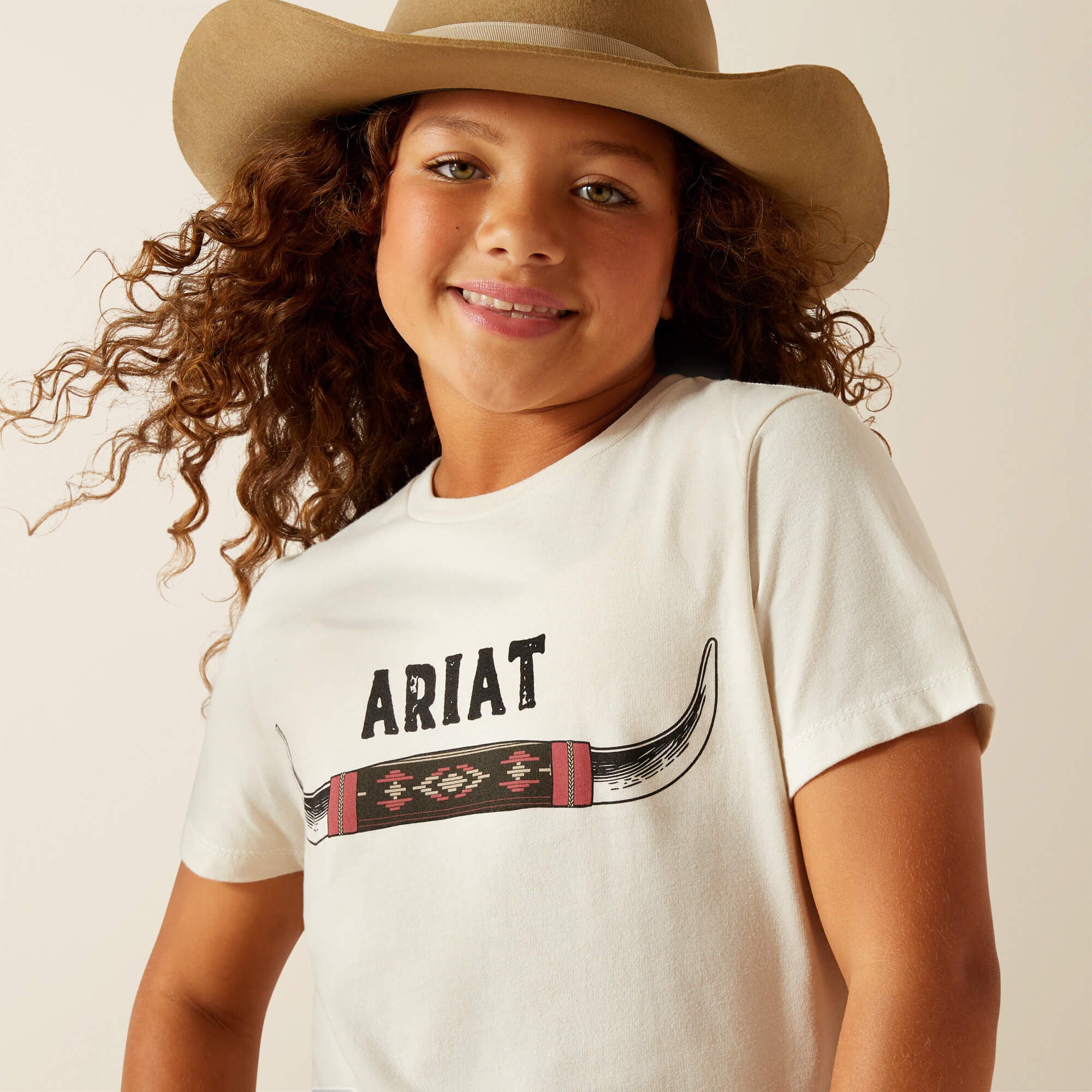 Ariat Bull Horns T-Shirt Kids - NATURAL