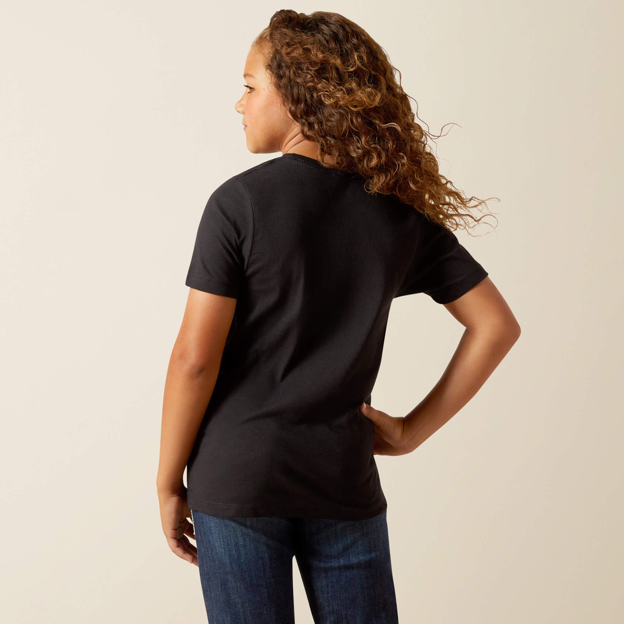 Ariat Boot Stitch Logo T-Shirt Kids - BLACK
