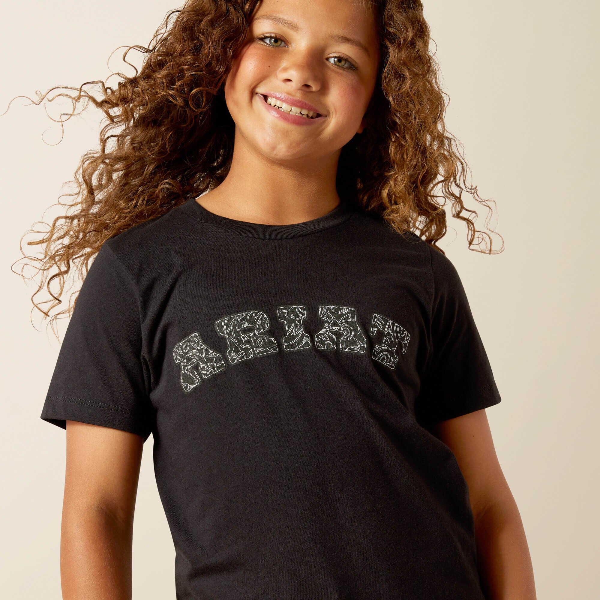 Ariat Boot Stitch Logo T-Shirt Kids - BLACK