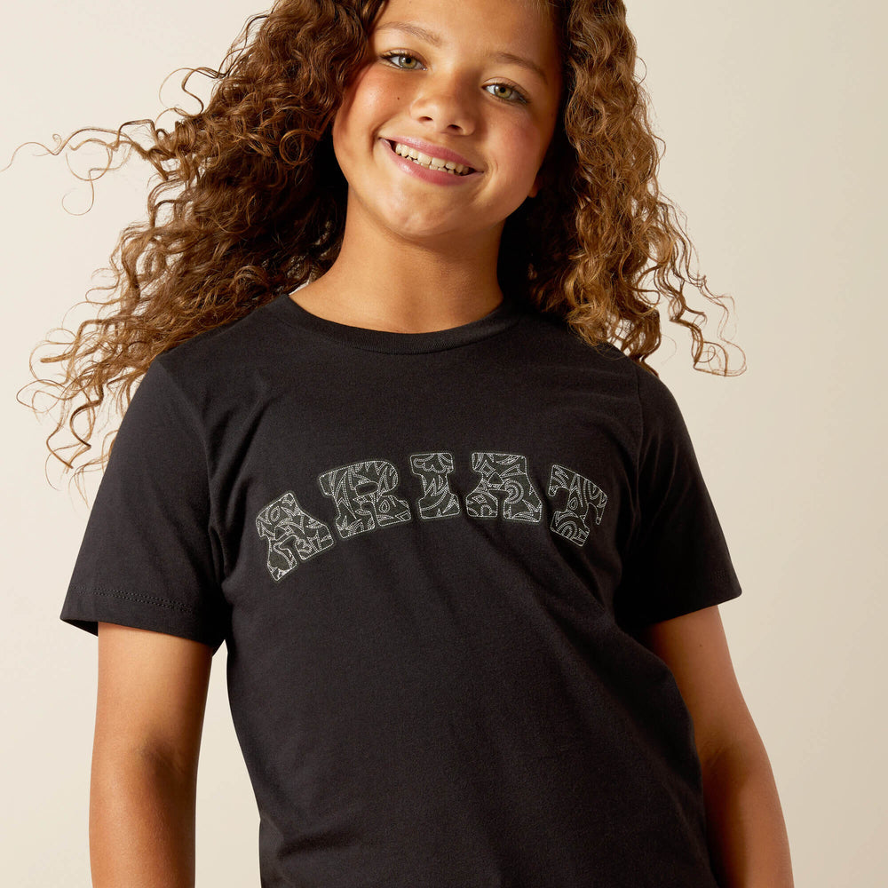 Ariat Boot Stitch Logo T-Shirt Kids - BLACK