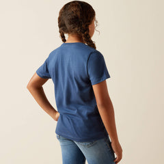 Ariat Bull Night Sky T-Shirt Kids - NAVY HEATHER