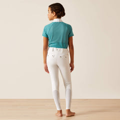 Tri Factor Grip Knee Patch Breech Kids - WHITE