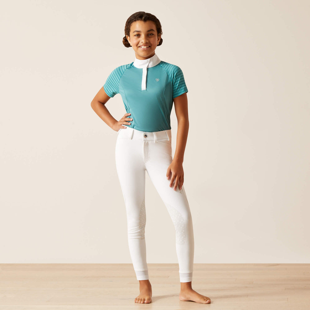 Tri Factor Grip Knee Patch Breech Kids - WHITE