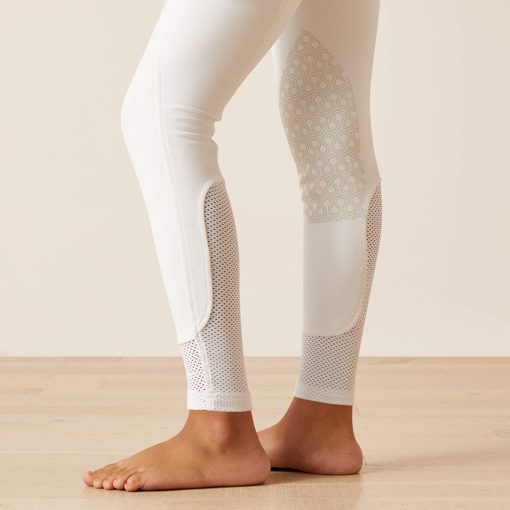 Tri Factor Grip Knee Patch Breech Kids - WHITE