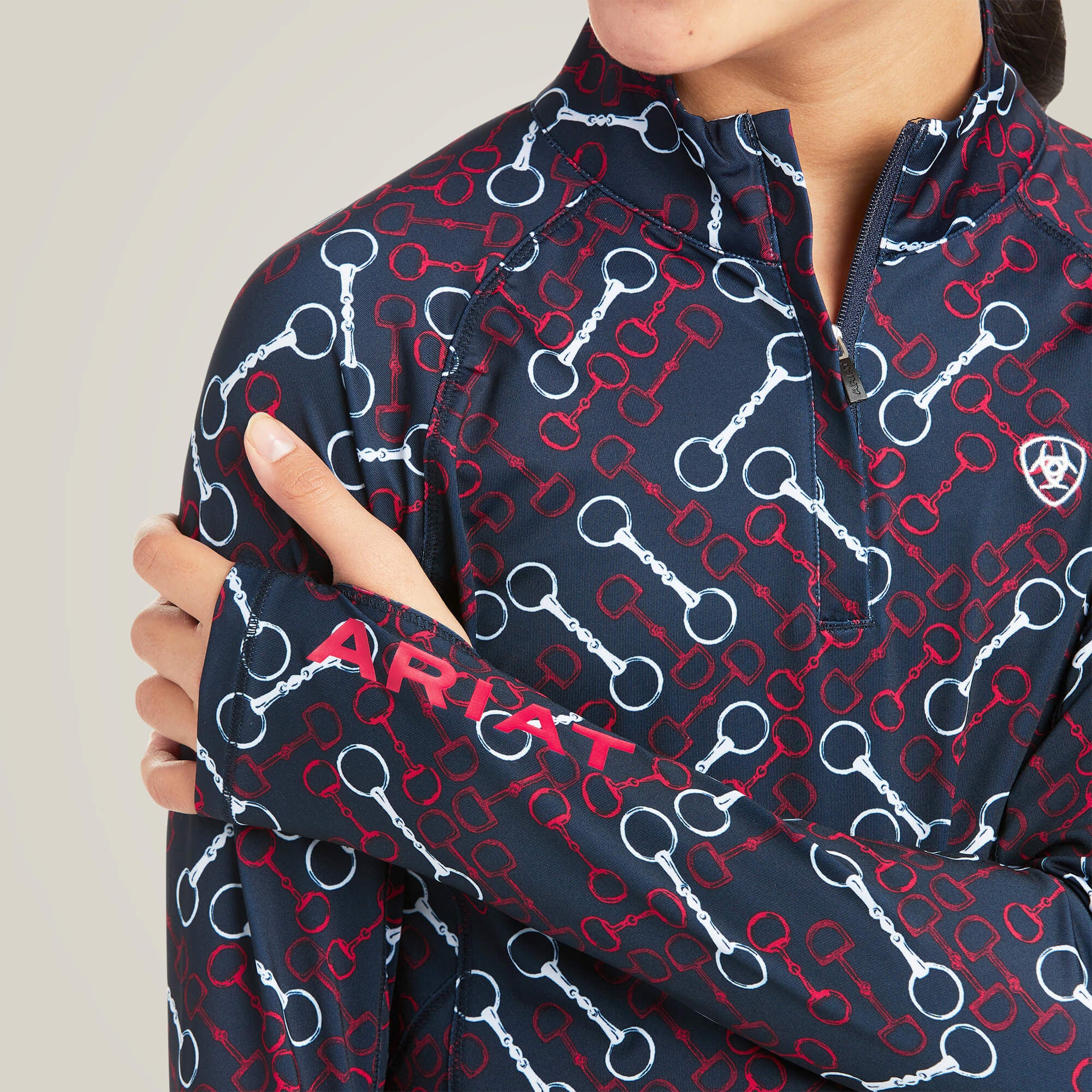 Lowell 2.0 1/4 Zip Baselayer Kids - TEAM PRINT
