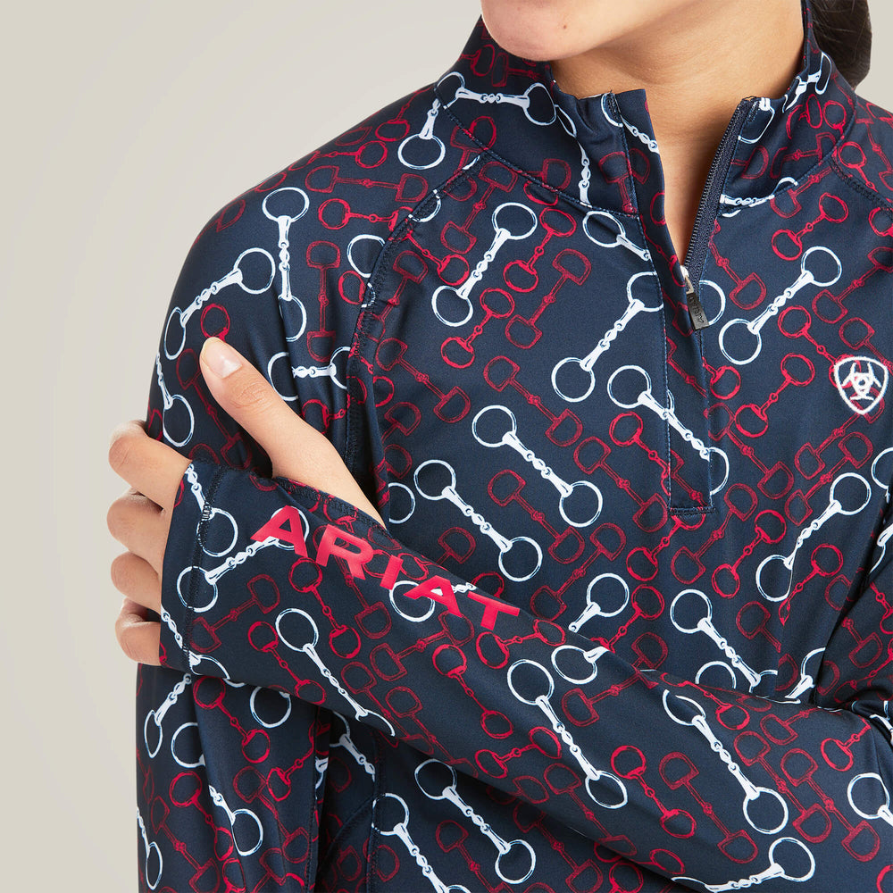 Lowell 2.0 1/4 Zip Baselayer Kids - TEAM PRINT