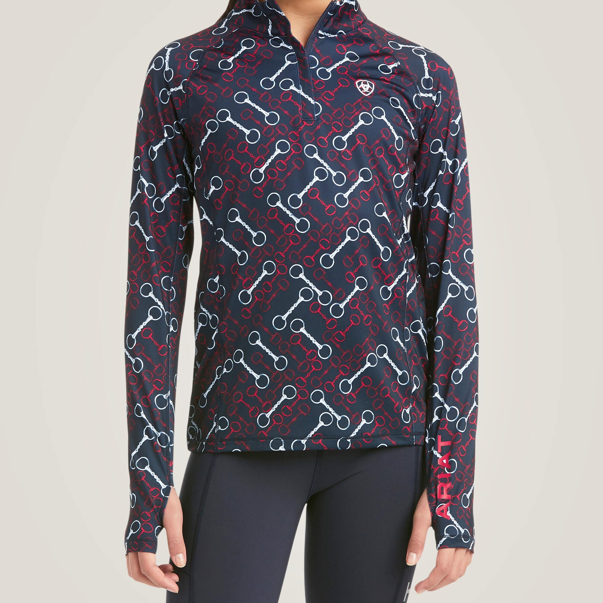 Lowell 2.0 1/4 Zip Baselayer Kids - TEAM PRINT