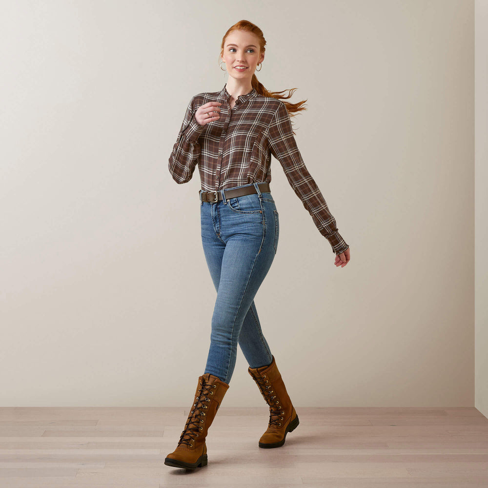 Clarion Blouse - MOLE PLAID