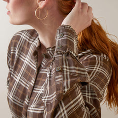 Clarion Blouse - MOLE PLAID