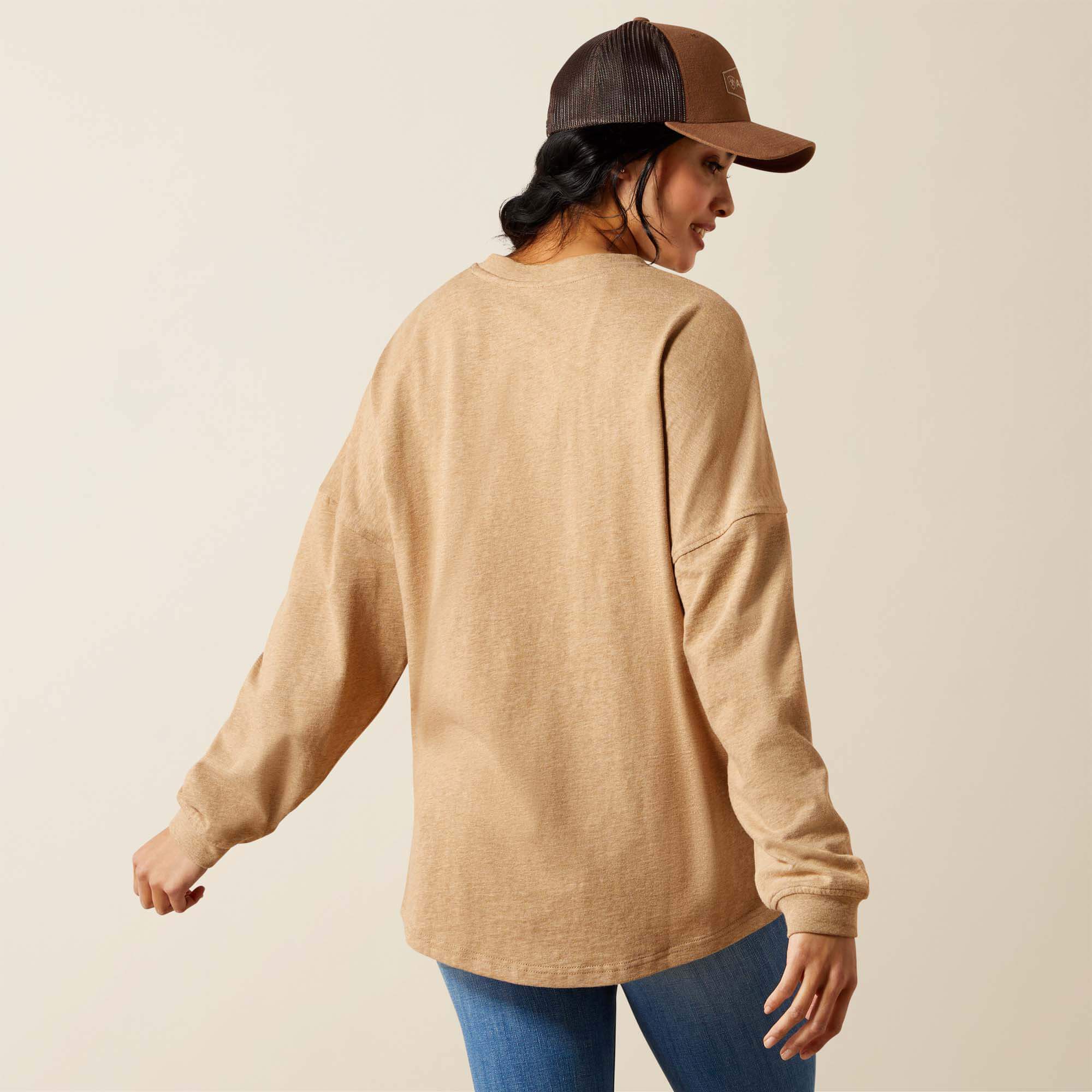 Canvas Oversized T-Shirt - DARK HEATHER OATMEAL