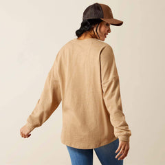 Canvas Oversized T-Shirt - DARK HEATHER OATMEAL