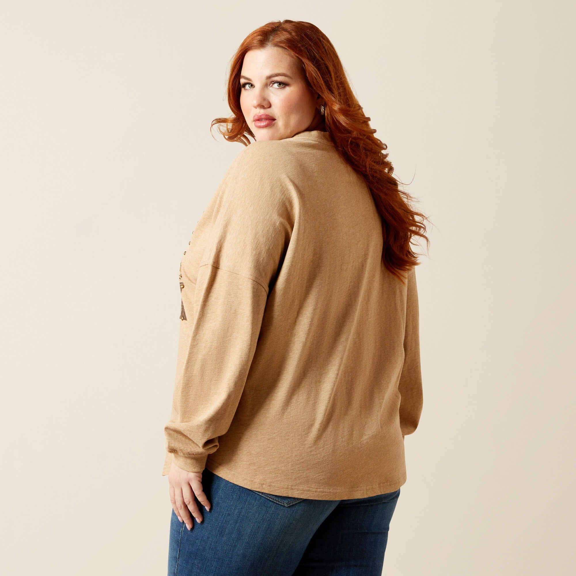 Canvas Oversized T-Shirt - DARK HEATHER OATMEAL