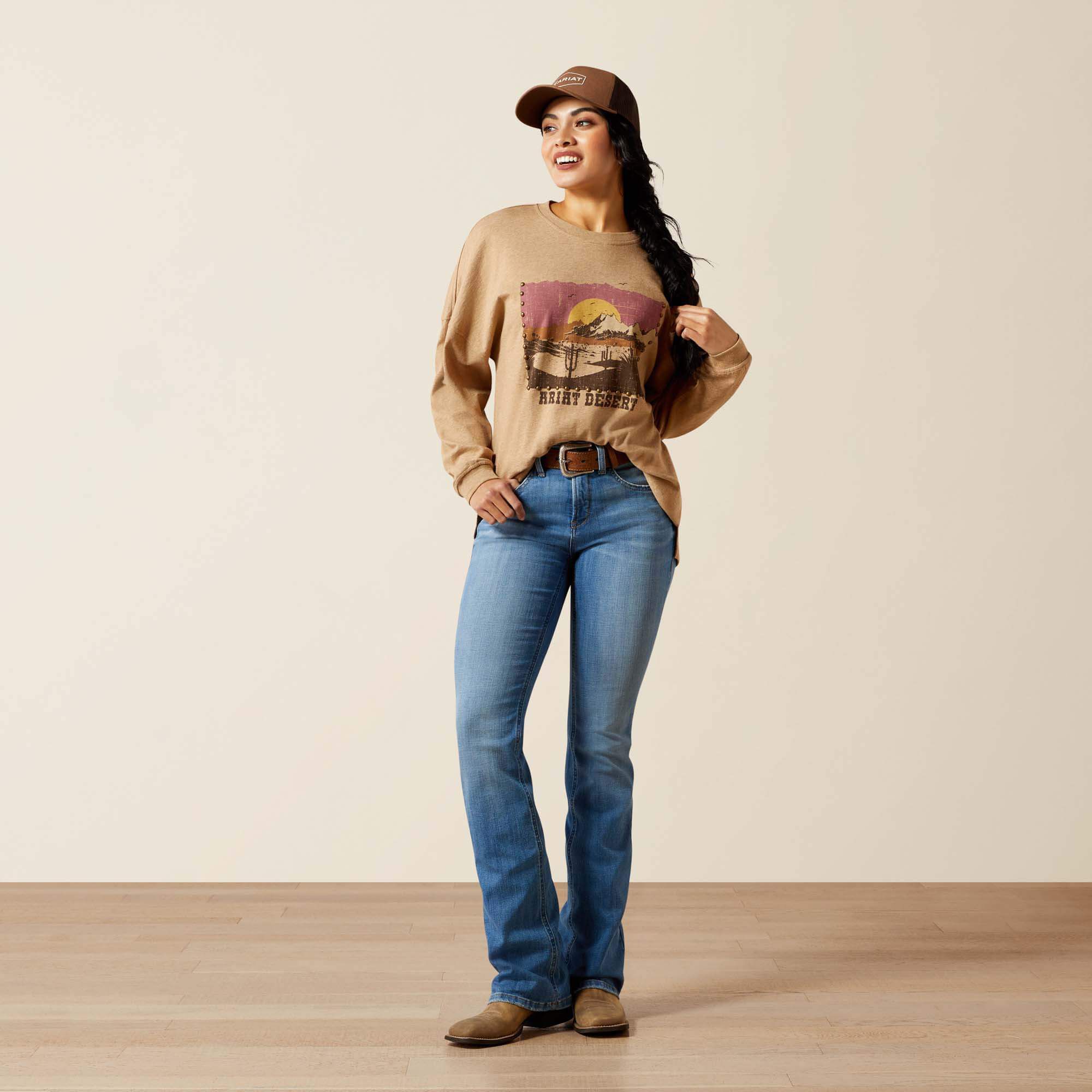 Canvas Oversized T-Shirt - DARK HEATHER OATMEAL